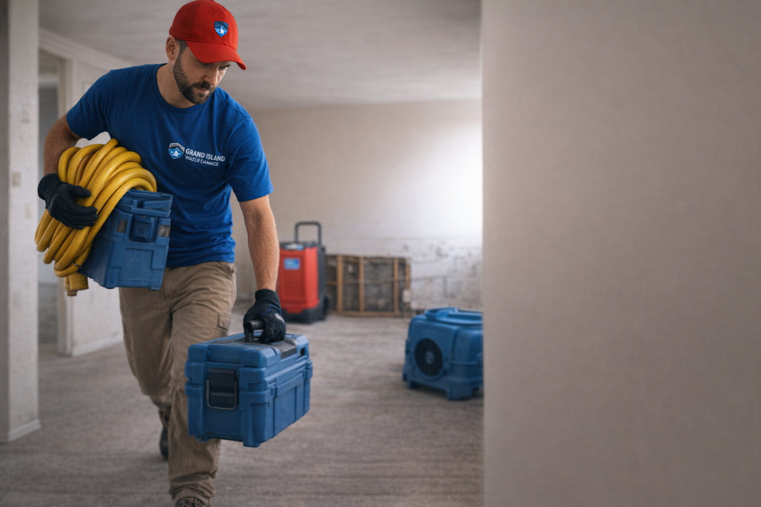 Grand Island water damage equipment used for sewage backup cleanup planning